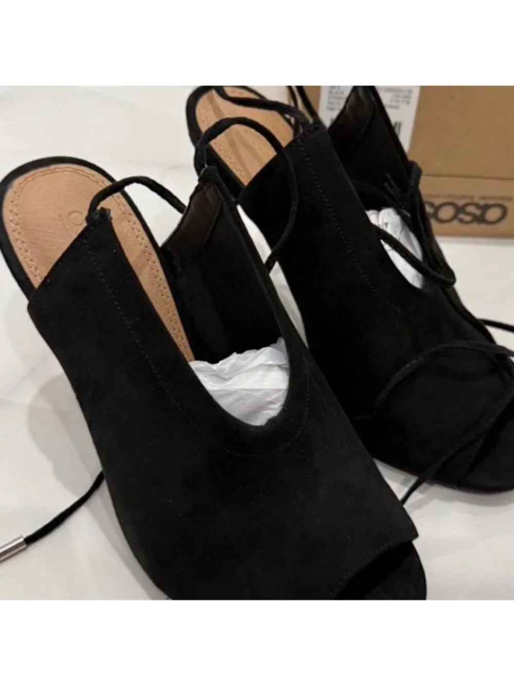 ASOS black suede high heels Size 7